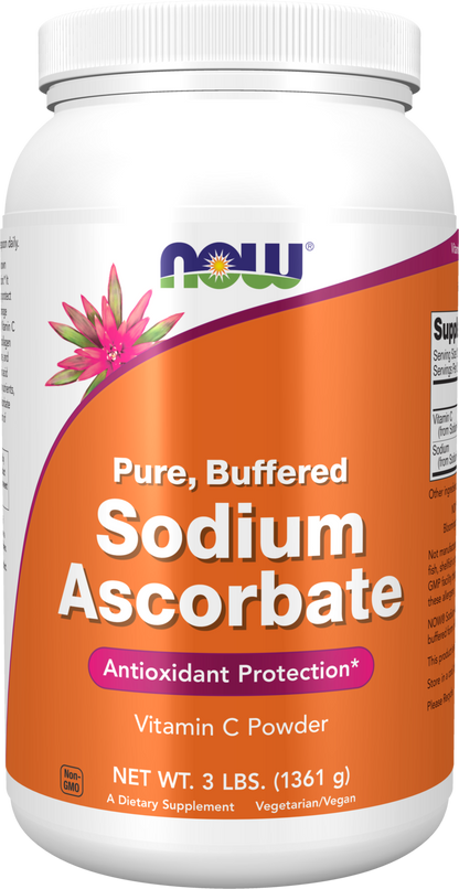 NOW Supplements, Sodium Ascorbate Powder, Antioxidant Protection*, 3-lb