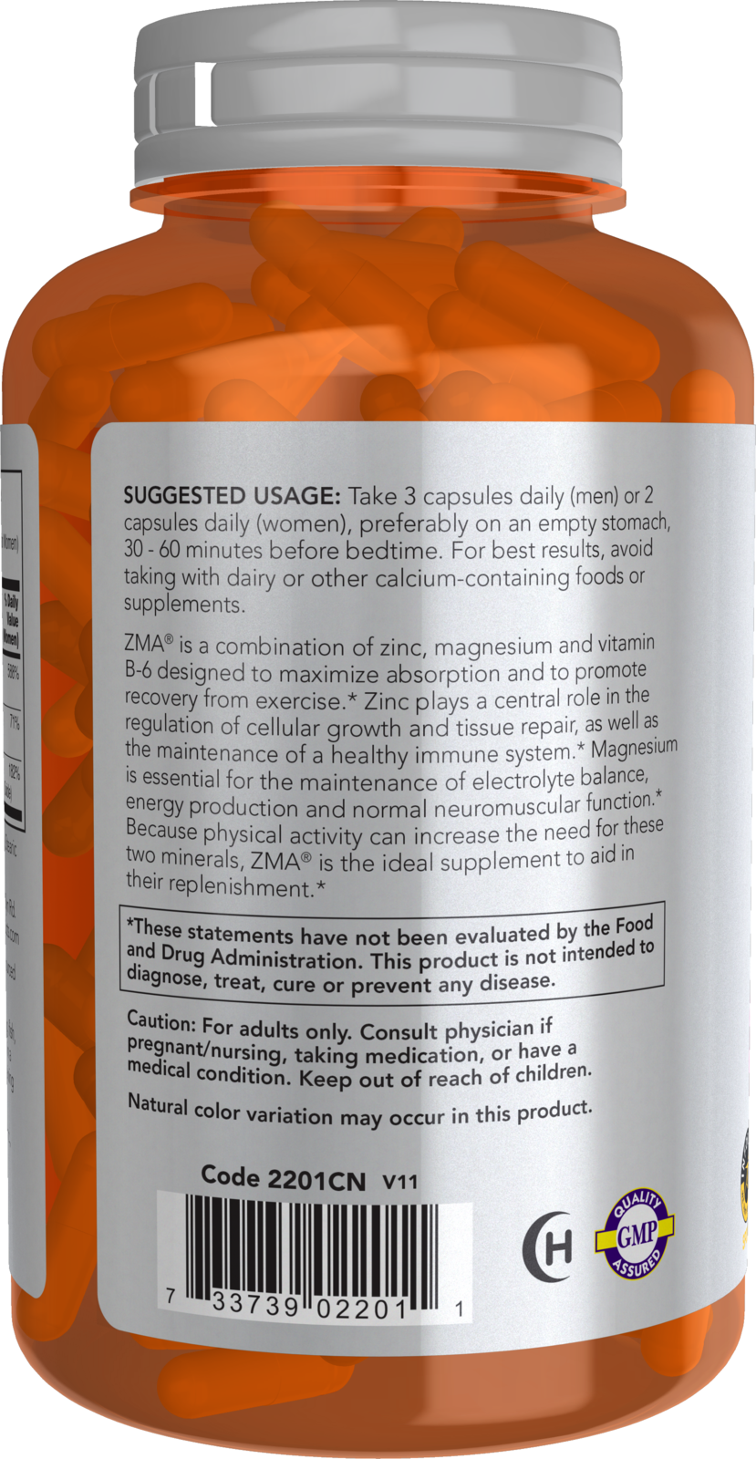 NOW Sports, ZMA, Enhanced Absorption, Sports Recovery*, 180 Veg Caps