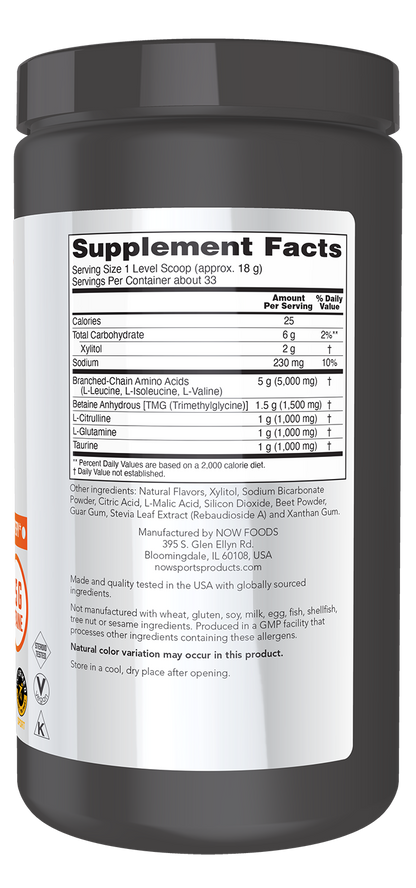 NOW Sports, BCAAs Big 6, Recovery Powder *, Watermelon Flavor, 600 g