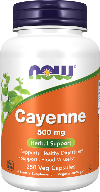 NOW Supplements, Cayenne (Capsicum annuum) 500 mg,  250 Veg Caps