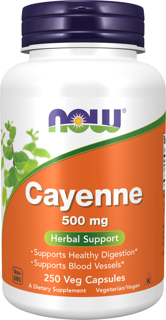 NOW Supplements, Cayenne (Capsicum annuum) 500 mg,  250 Veg Caps