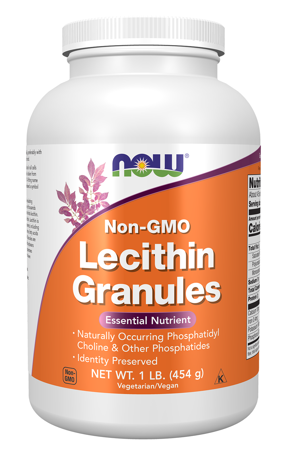 NOW Supplements, Lecithin Granules, Phosphatidyl Choline, 1-lb