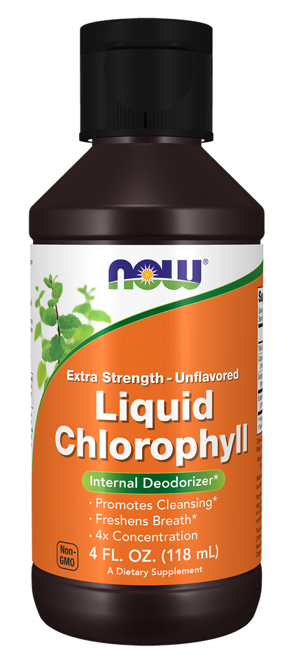 NOW Supplements, Liquid Chlorophyll, Extra Strength, Unflavored, 4 fl. Oz.