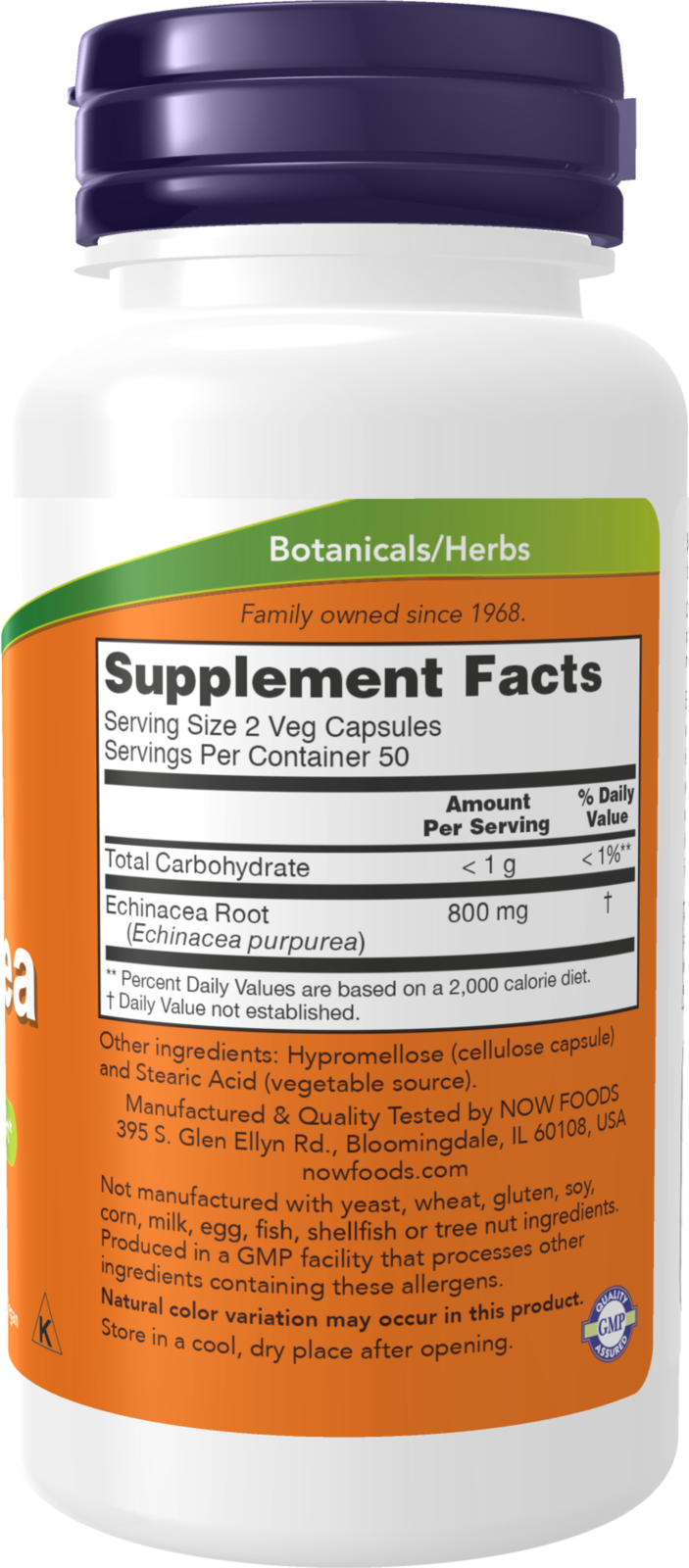 NOW Supplements, Echinacea 400 mg, Immune System Support*, 100 Veg Caps