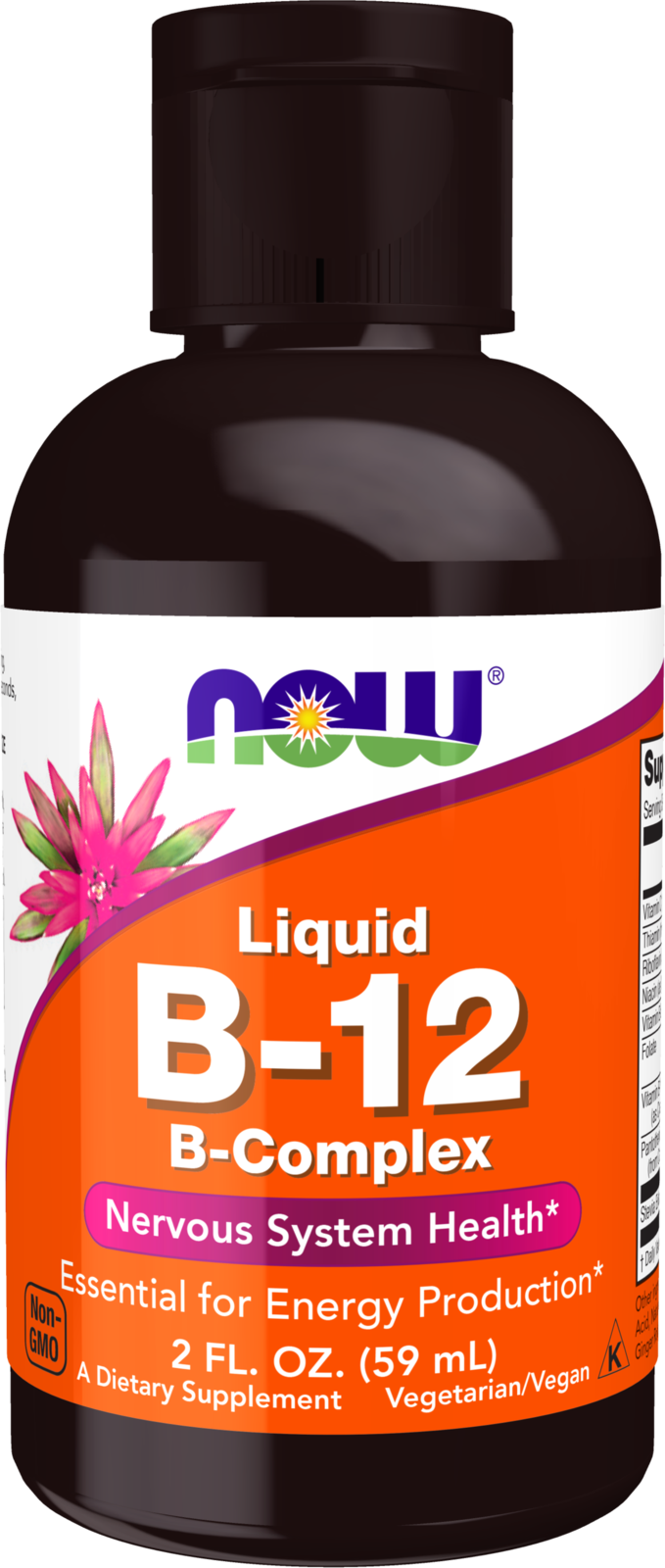 NOW Supplements, Vitamin B-12 Complex Liquid, Energy Production*, 2 oz