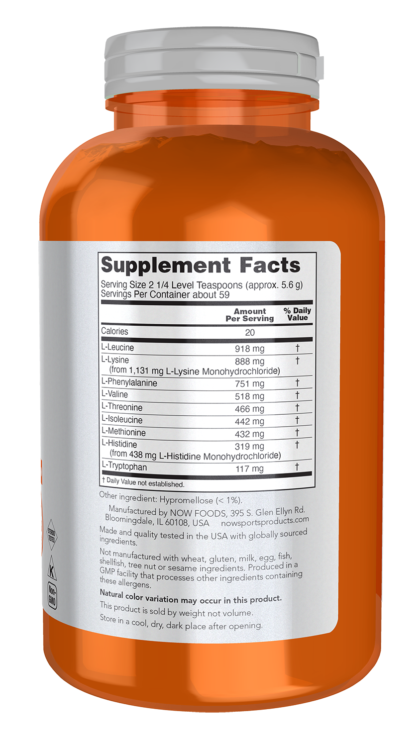 NOW Sports, Amino-9 Essentials™ Powder, Essential Amino Acids, 330g