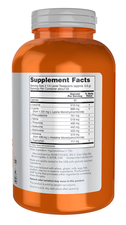 NOW Sports, Amino-9 Essentials™ Powder, Essential Amino Acids, 330g