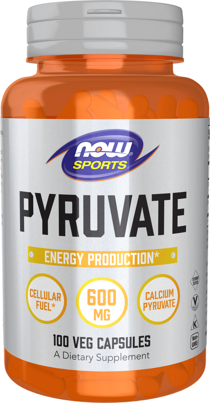 NOW Sports, Pyruvate 600 mg, Energy Production*, 100 Veg Caps