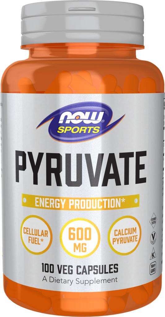 NOW Sports, Pyruvate 600 mg, Energy Production*, 100 Veg Caps
