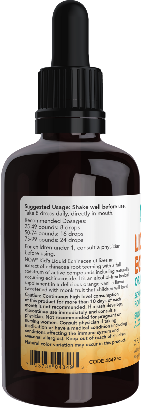 NOW Supplements, Kids Liquid Echinacea with Dropper, 2 fl oz