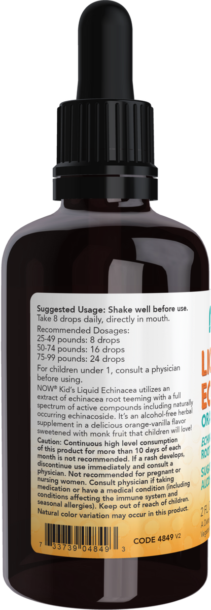 NOW Supplements, Kids Liquid Echinacea with Dropper, 2 fl oz
