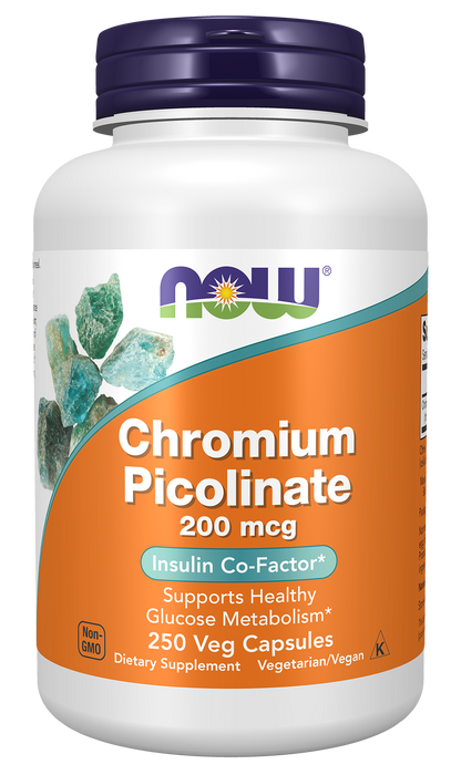 NOW Supplements, Chromium Picolinate 200 mcg, 250 Veg Caps
