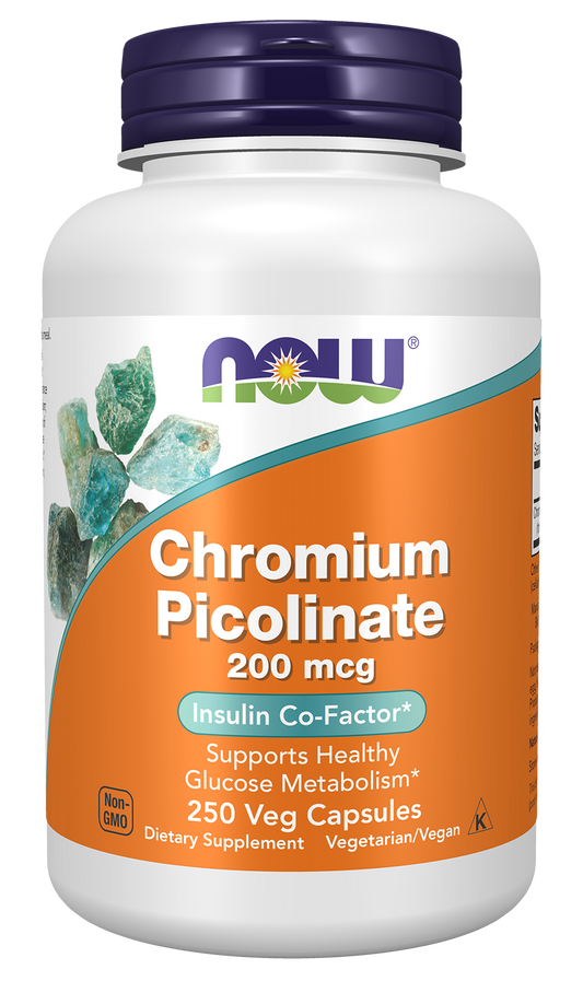 NOW Supplements, Chromium Picolinate 200 mcg, 250 Veg Caps