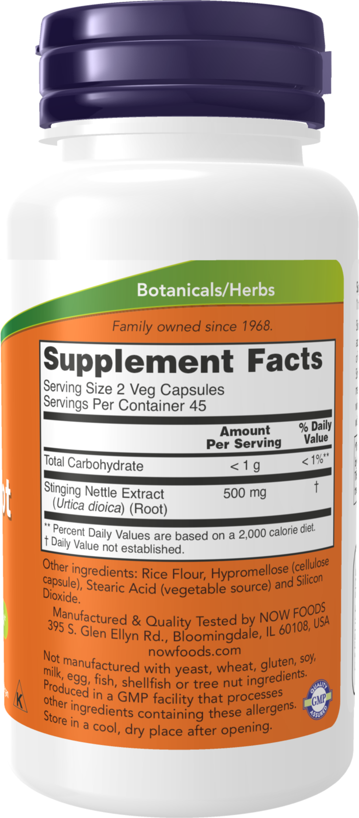 NOW Supplements, Stinging Nettle Root Extract, 90 Veg Caps