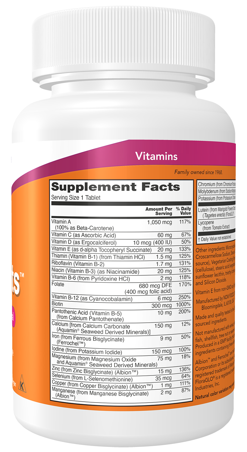 NOW Supplements, Daily Vits™, One Tablet Daily, 100 Tabs