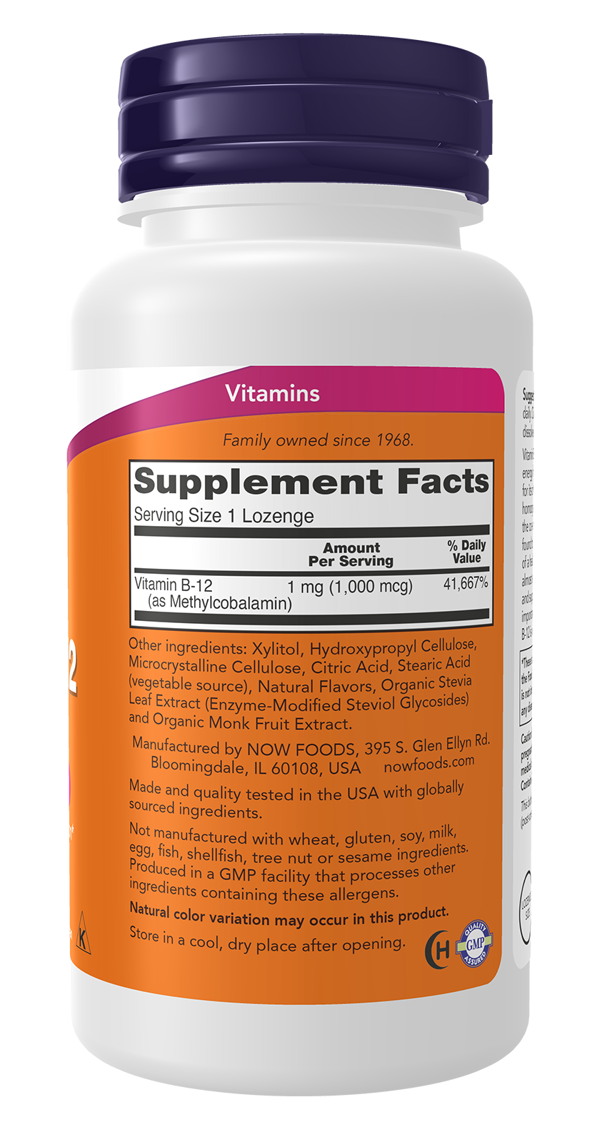 NOW Supplements, Methyl B-12 1000 mcg, Nervous System Health*, 250 Lozenges