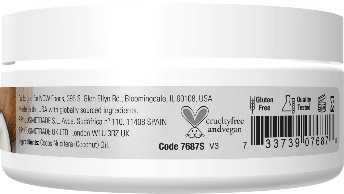 NOW Solutions, Coconut Oil, Conditioning Moisturizer, Travel Size, 3 fl. oz