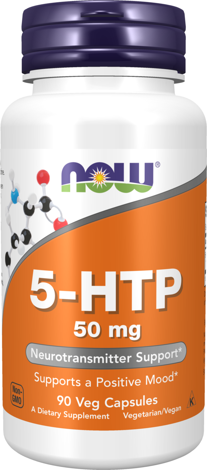 NOW Supplements, 5-HTP (5-hydroxytryptophan) 50 mg, 90 Veg Caps