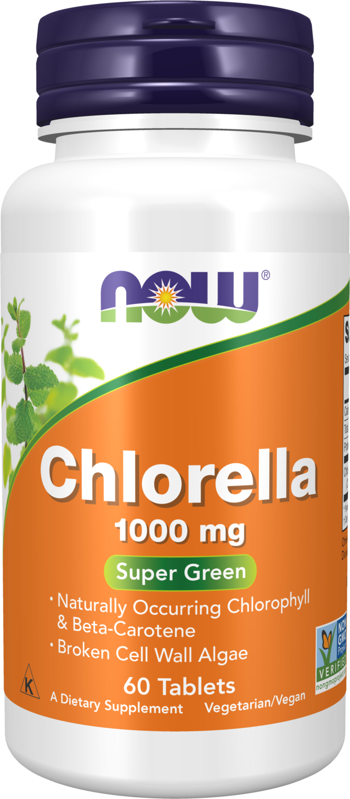 NOW Supplements, Chlorella 1,000 mg, Super Green, 60 Tabs