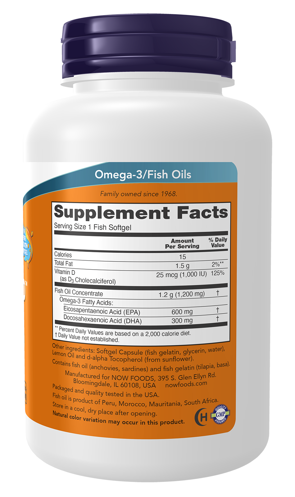 NOW Supplements, Ultra Omega 3-D™, Omega-3 Fish Oil, 90 Softgels