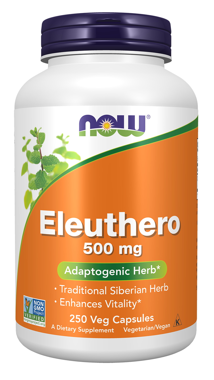 NOW Supplements, Eleuthero 500 mg, Adaptogenic Herb*, 250 Veg Caps