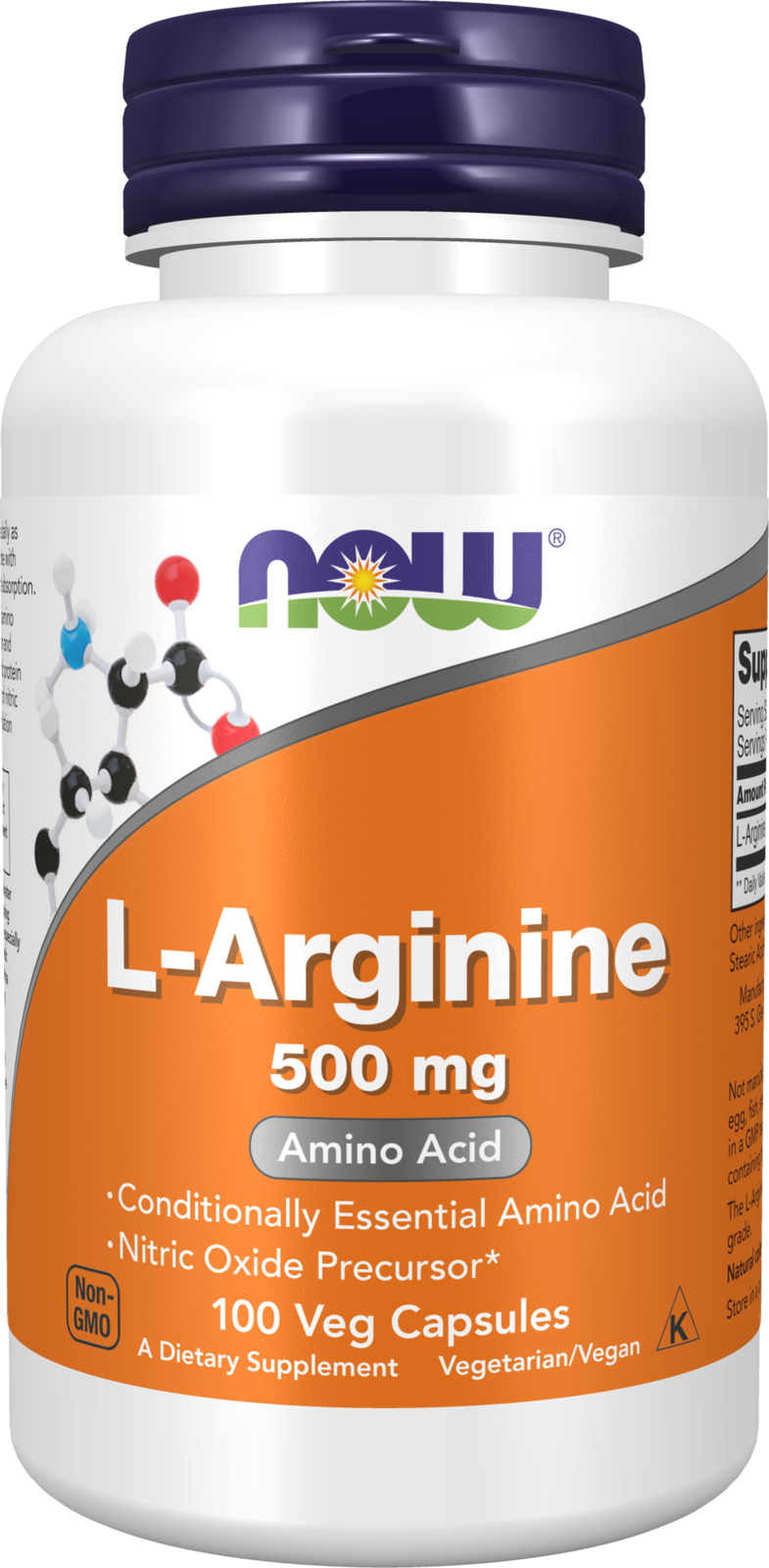 NOW Supplements, L-Arginine 500 mg, Amino Acid, 100 Veg Caps