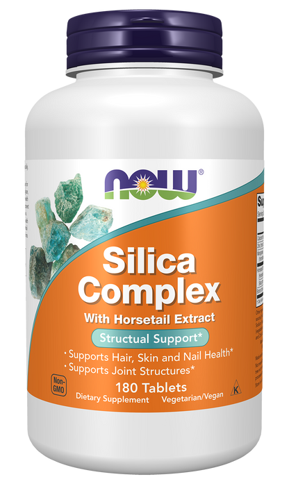 NOW Supplements, Silica Complex with Horsetail Extract, 180 Tabs
