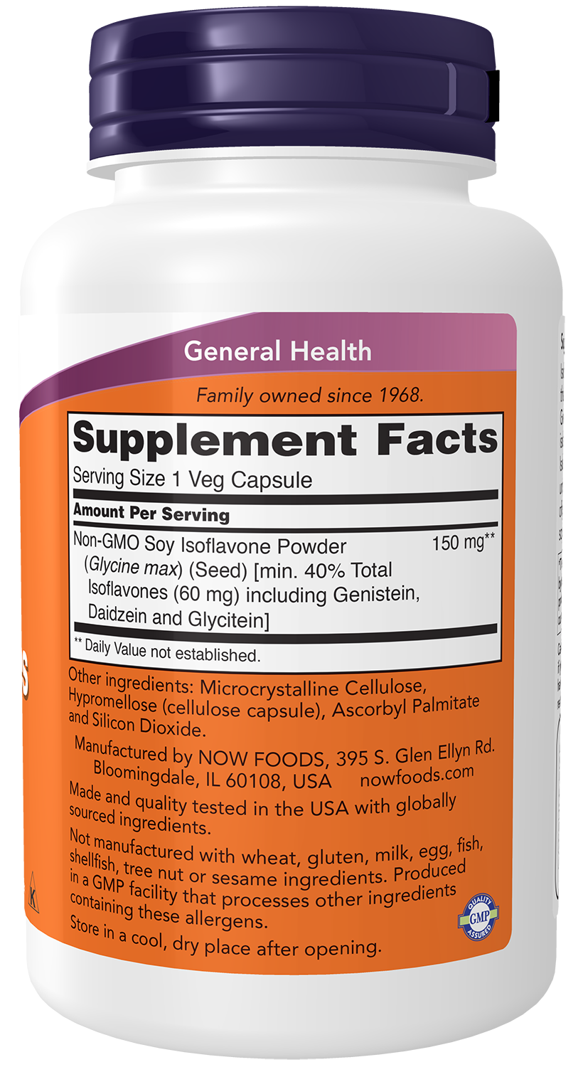 NOW Supplements, Soy Isoflavones, 60 mg, 120 Veg Caps