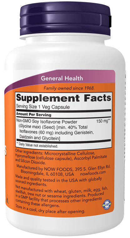 NOW Supplements, Soy Isoflavones, 60 mg, 120 Veg Caps