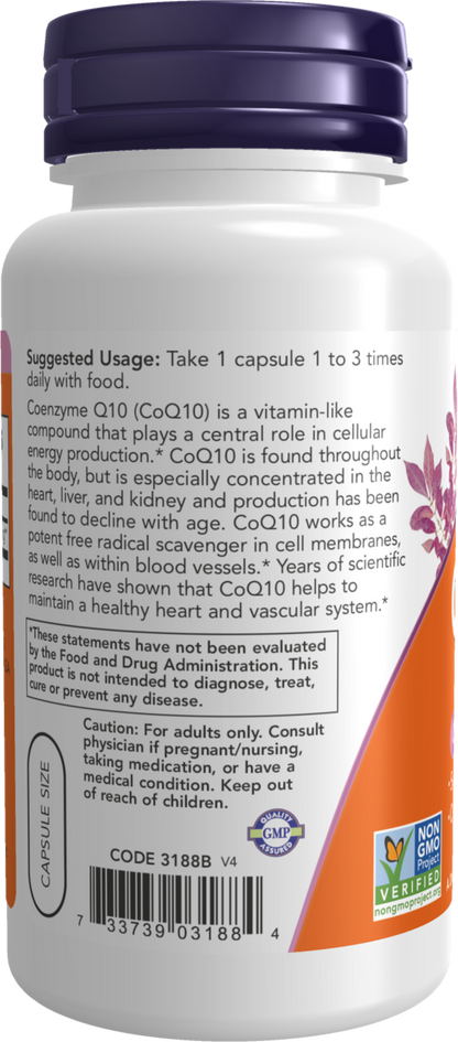 NOW Supplements, CoQ10 30 mg, Pharmaceutical Grade, 120 Veg Caps