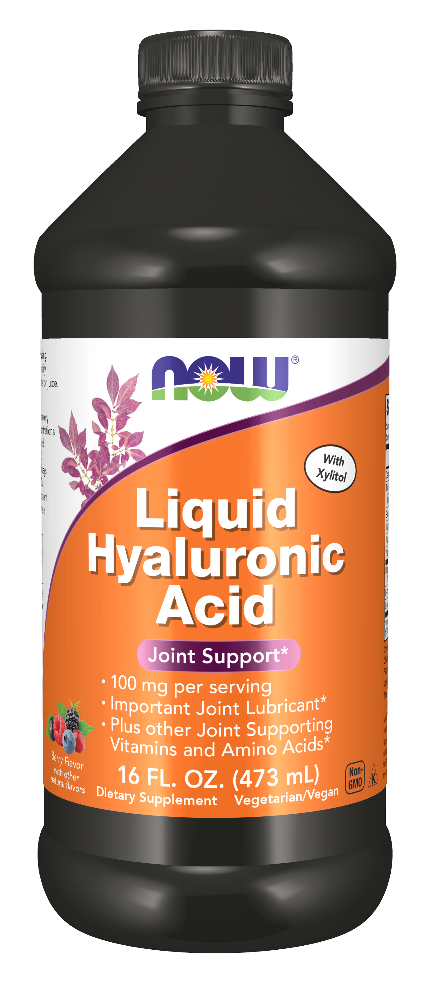 NOW Supplements, Liquid Hyaluronic Acid, Berry Flavor, 16 oz