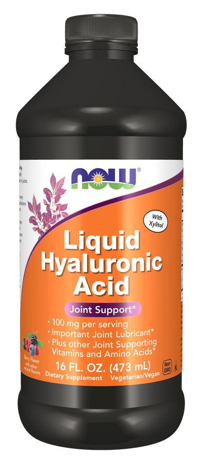 NOW Supplements, Liquid Hyaluronic Acid, Berry Flavor, 16 oz