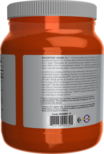 NOW Sports, Creatine Monohydrate Powder, Muscle Fuel*, 2.2 lbs