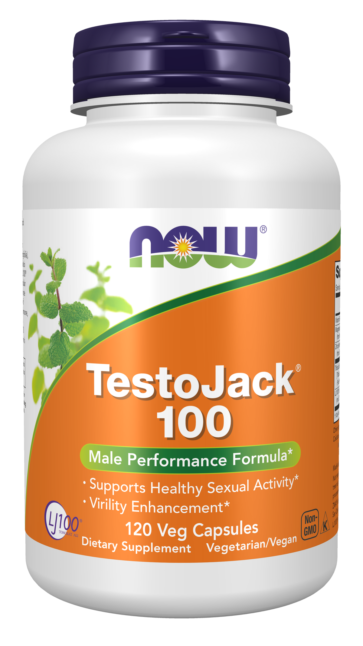 NOW Supplements, TestoJack™ 100 with LJ100®, Tongkat Ali, 120 Veg Caps