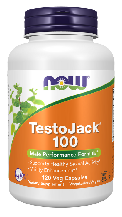 NOW Supplements, TestoJack™ 100 with LJ100®, Tongkat Ali, 120 Veg Caps