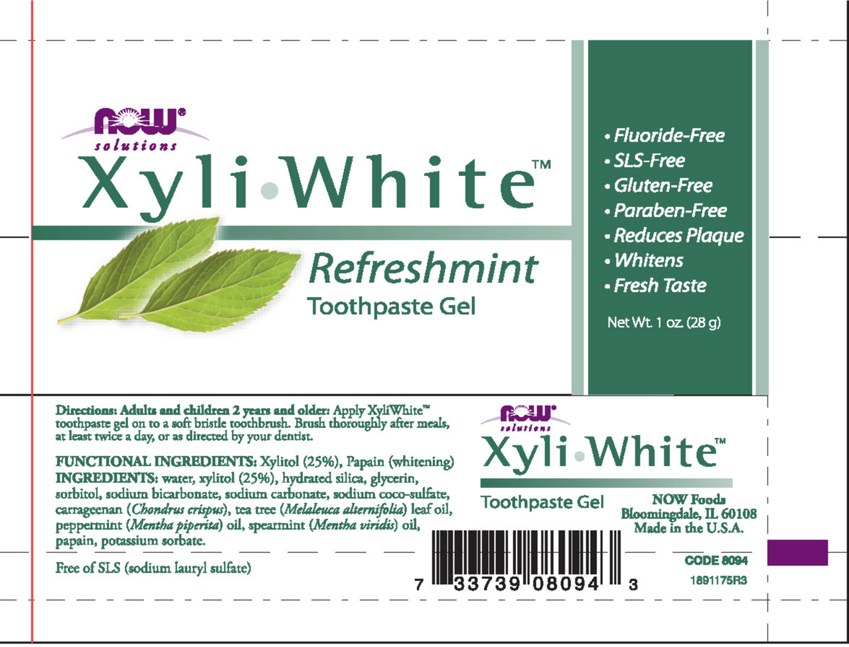NOW Solutions, Xyliwhite™ Toothpaste Gel, Refreshmint, 40 Units, 1 oz Tubes
