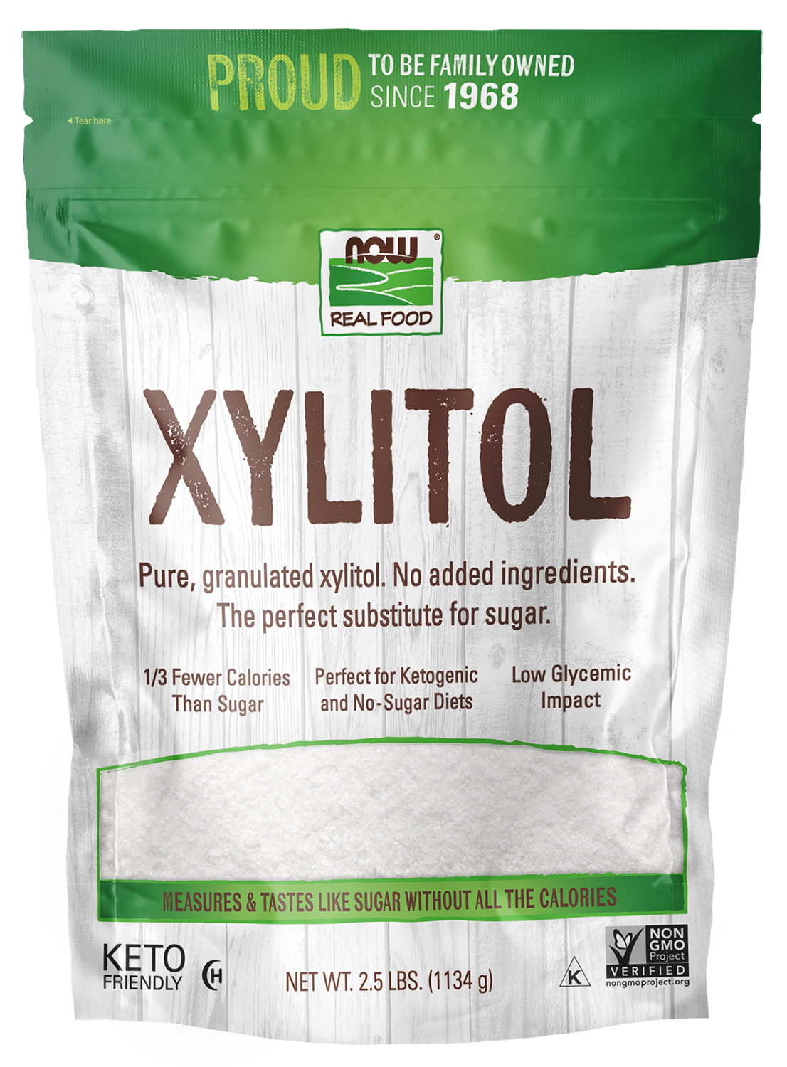NOW Foods, Xylitol, Sugar Substitute, Keto-Friendly, 2.5 lbs