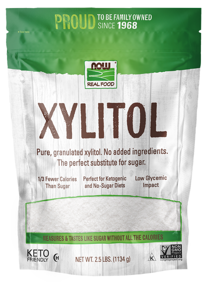 NOW Foods, Xylitol, Sugar Substitute, Keto-Friendly, 2.5 lbs