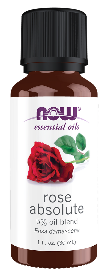 NOW Essential Oils, Rose Absolute in Jojoba, Romantic Scent, 1 fl. oz