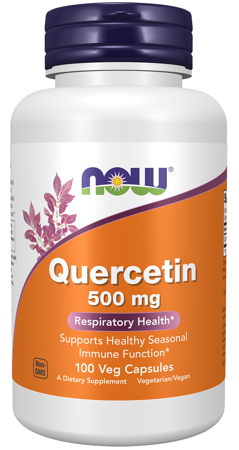 NOW Supplements, Quercetin 500 mg, Respiratory Health*, 100 Veg Caps