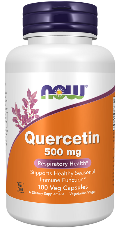 NOW Supplements, Quercetin 500 mg, Respiratory Health*, 100 Veg Caps