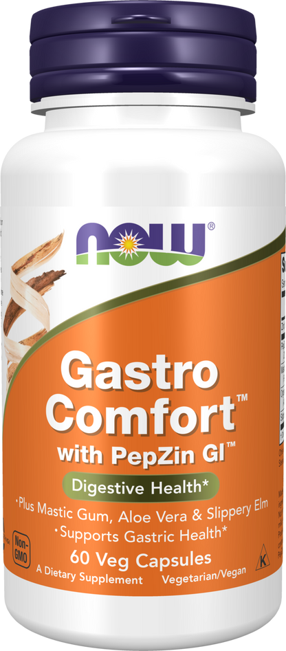NOW Supplements, Gastro Comfort,  with Mastic Gum, Aloe Vera, 60 Veg Caps