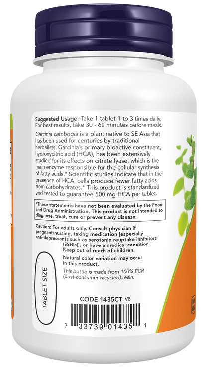 NOW Supplements, Garcinia Extract, Healthy Metabolism*, 120 Tabs