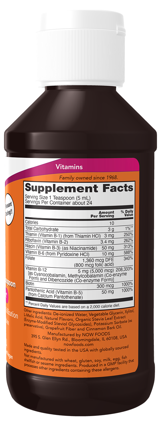 NOW Supplements, Ultra B-12, Liquid, 800 mcg Folic Acid, 4 oz