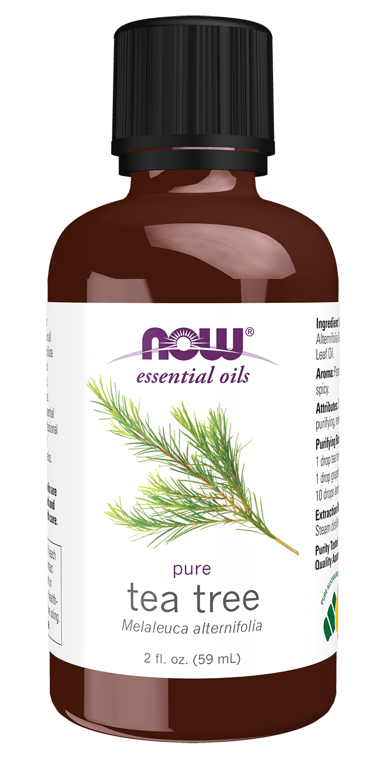 NOW Essential Oils, Tea Tree Oil, Steam Distilled, Undiluted, 2 fl. oz