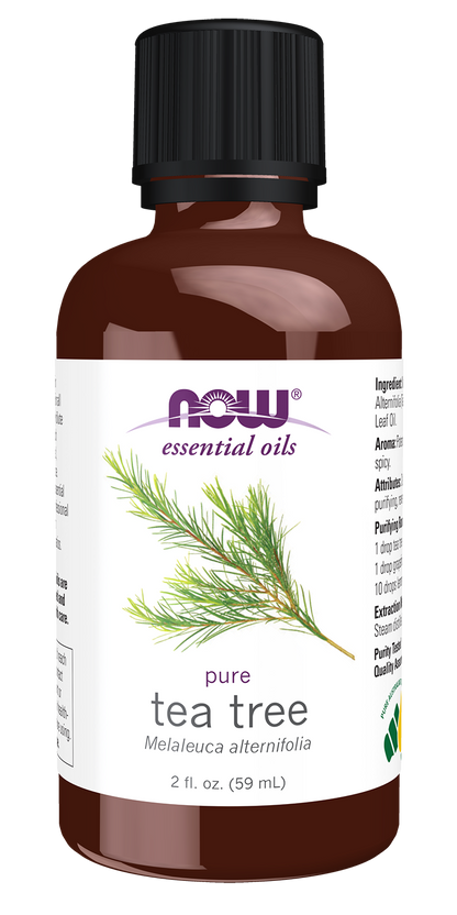 NOW Essential Oils, Tea Tree Oil, Steam Distilled, Undiluted, 2 fl. oz