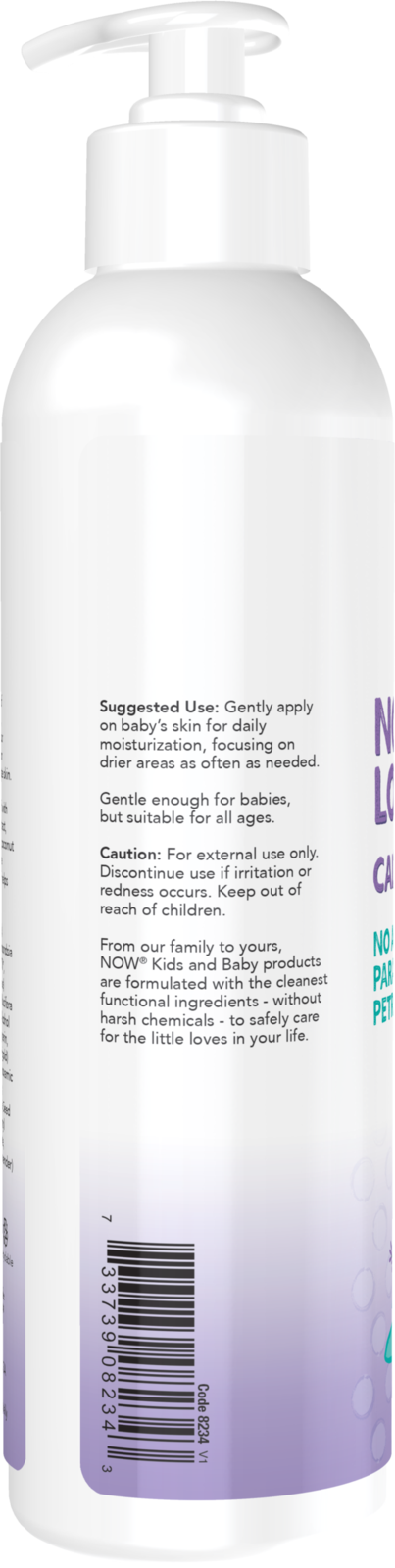 NOW Baby, Nourishing Lotion, Calming Lavender, Paraben Free, 8 Fluid Ounces