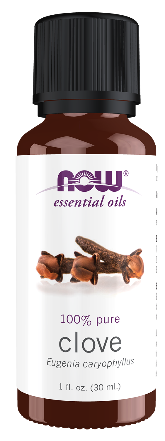 NOW Essential Oils, Clove Oil, Undiluted, Steam Distilled, 1 fl. oz