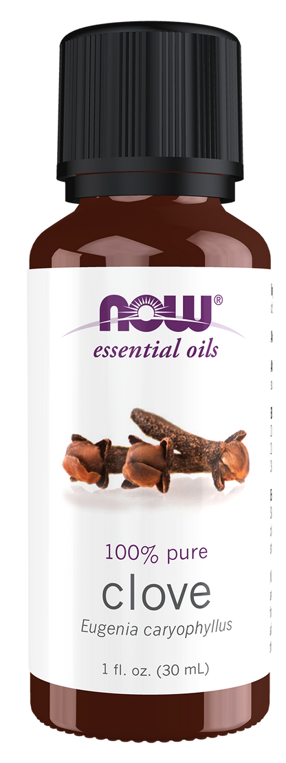 NOW Essential Oils, Clove Oil, Undiluted, Steam Distilled, 1 fl. oz