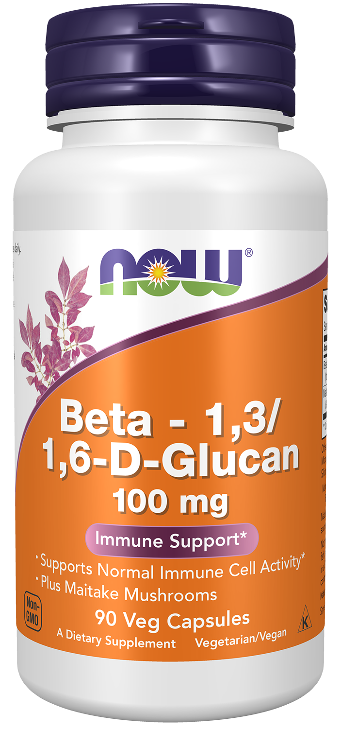NOW Supplements, Beta-1,3/1,6-D-Glucan & Maitake, 90 Veg Caps